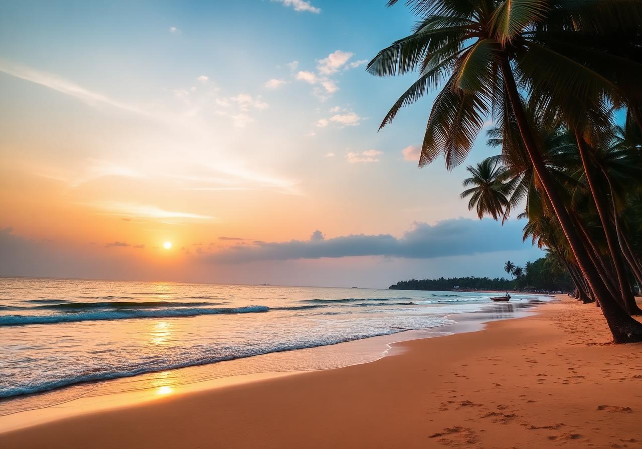 Goa beach at sunset